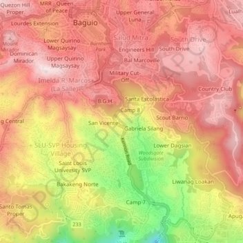Mapa topográfico Poliwes, altitude, relevo