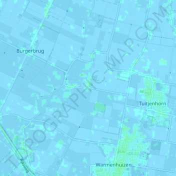 Mapa topográfico Eenigenburg, altitude, relevo