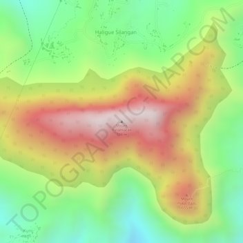 Mapa topográfico Mount Pinamucan, altitude, relevo