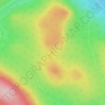 Mapa topográfico Tilley Ridge, altitude, relevo