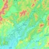 Mapa topográfico 绩溪县, altitude, relevo
