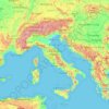 Mapa topográfico Italy, altitude, relevo