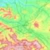 Mapa topográfico Reims, altitude, relevo