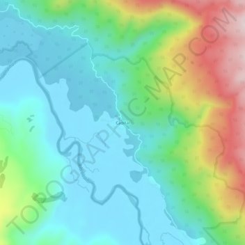 Mapa topográfico Cadillal, altitude, relevo