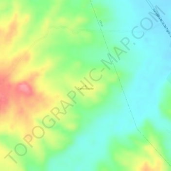 Mapa topográfico Cerro Bonito, altitude, relevo