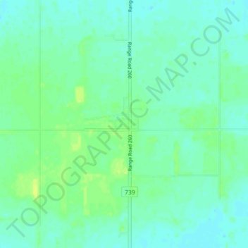Mapa topográfico Eaglesham, altitude, relevo