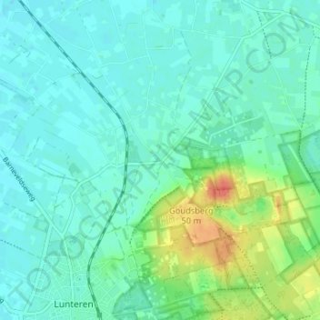 Mapa topográfico Meulunteren, altitude, relevo