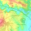 Mapa topográfico Long Hanborough, altitude, relevo