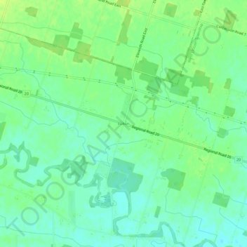 Mapa topográfico Fulton, altitude, relevo