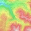 Mapa topográfico Les Frasses, altitude, relevo