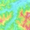 Mapa topográfico Calderino, altitude, relevo
