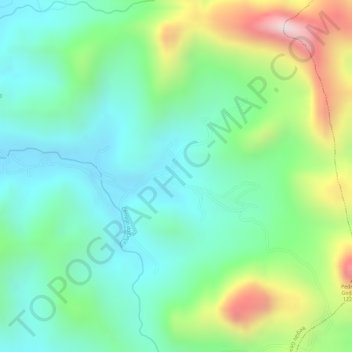 Mapa topográfico Córrego do Bom Sucesso, altitude, relevo