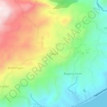 Mapa topográfico Payao, altitude, relevo