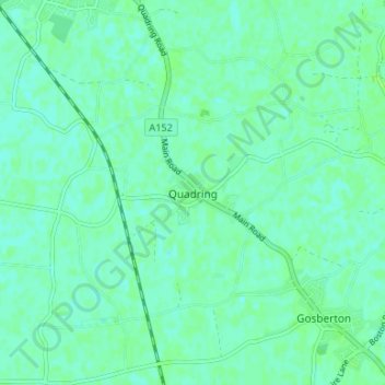 Mapa topográfico Quadring, altitude, relevo