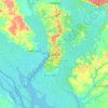 Mapa topográfico Calabar, altitude, relevo