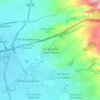 Mapa topográfico San Jerónimo Cuatro Vientos, altitude, relevo