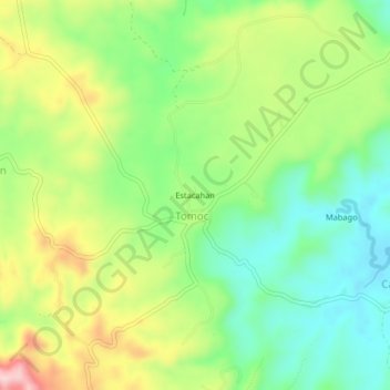 Mapa topográfico Estacahan, altitude, relevo