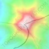 Mapa topográfico Volcán Pomerape, altitude, relevo
