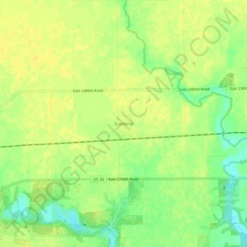 Mapa topográfico Scottland, altitude, relevo