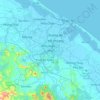 Mapa topográfico Huế, altitude, relevo