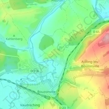 Mapa topográfico Heckling, altitude, relevo