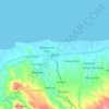 Mapa topográfico Seririt, altitude, relevo