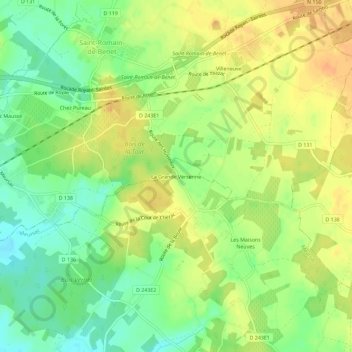 Mapa topográfico La Grande Versenne, altitude, relevo