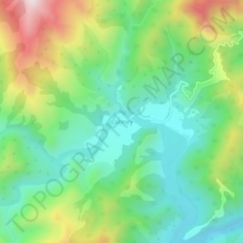 Mapa topográfico Labney, altitude, relevo