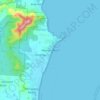 Mapa topográfico Mission Beach, altitude, relevo