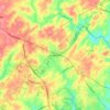 Mapa topográfico Hockessin, altitude, relevo