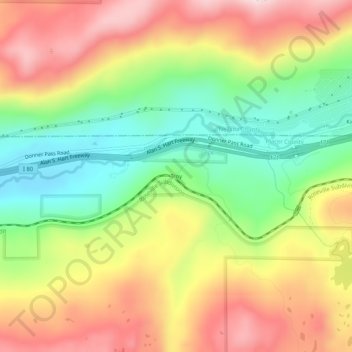 Mapa topográfico Troy, altitude, relevo