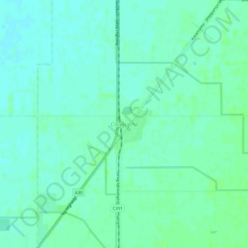 Mapa topográfico Congupna, altitude, relevo