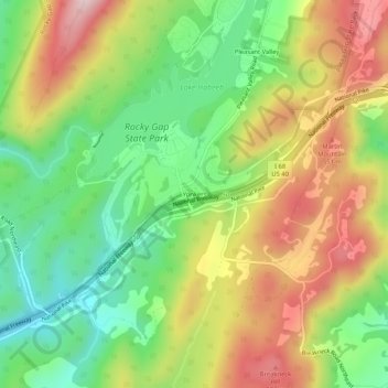 Mapa topográfico Yonkers, altitude, relevo