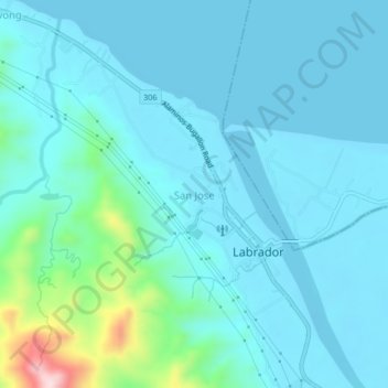 Mapa topográfico San Jose, altitude, relevo