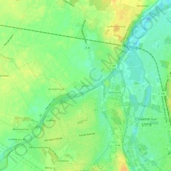 Mapa topográfico La Folie, altitude, relevo