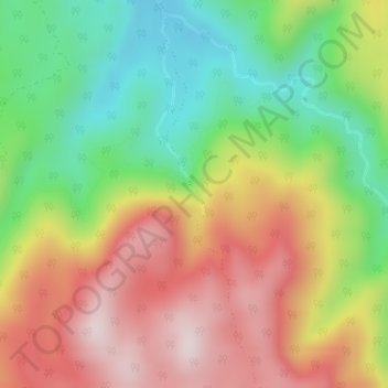 Mapa topográfico Montezuma Falls, altitude, relevo