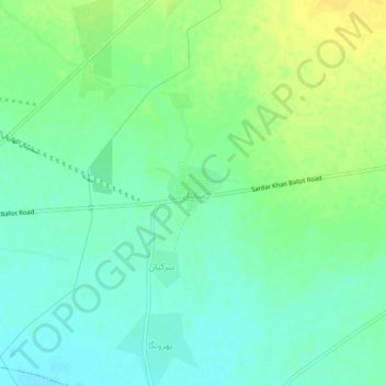Mapa topográfico Santal, altitude, relevo