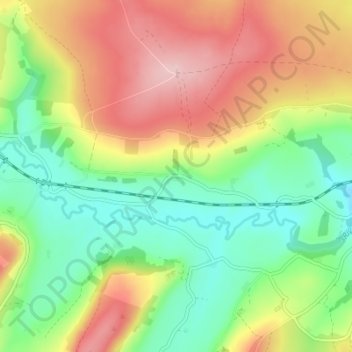 Mapa topográfico Houlsyke, altitude, relevo