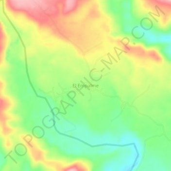 Mapa topográfico El Empalme, altitude, relevo
