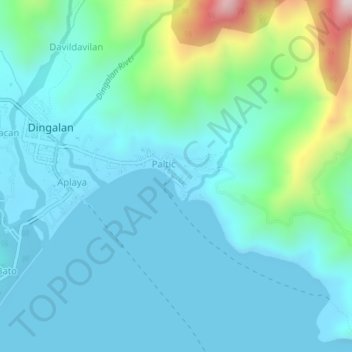 Mapa topográfico Paltic, altitude, relevo
