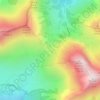 Mapa topográfico Colle delle Finestre, altitude, relevo