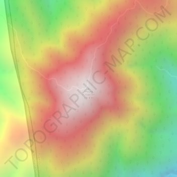 Mapa topográfico Mount Kalawitan, altitude, relevo