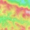 Mapa topográfico Pech d'Aspe, altitude, relevo