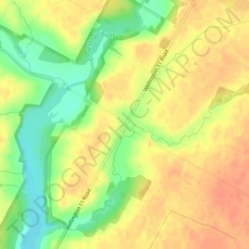 Mapa topográfico Stirton, altitude, relevo