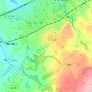 Mapa topográfico Knave-Go-By, altitude, relevo