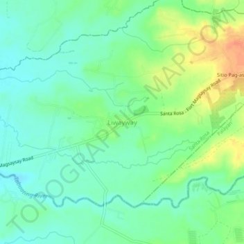 Mapa topográfico Liwayway, altitude, relevo