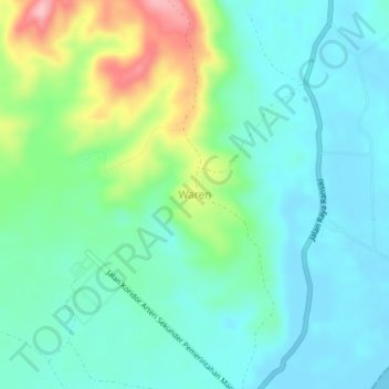 Mapa topográfico Waren, altitude, relevo