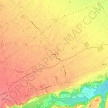 Mapa topográfico Pasquero, altitude, relevo