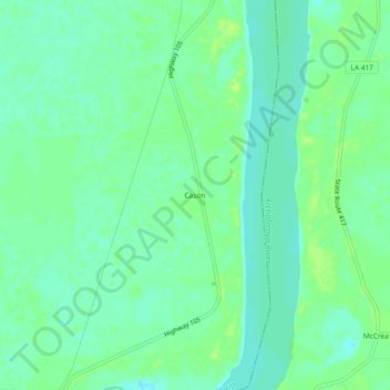 Mapa topográfico Cason, altitude, relevo