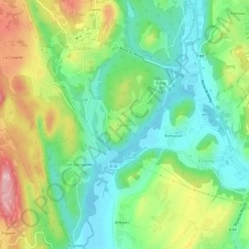 Mapa topográfico Andert, altitude, relevo
